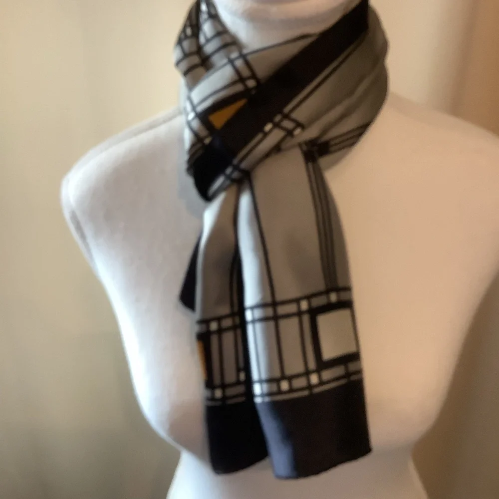 Vintage Frank Lloyd Wright Silk Scarf for Fine Arts Museum of San Francisco